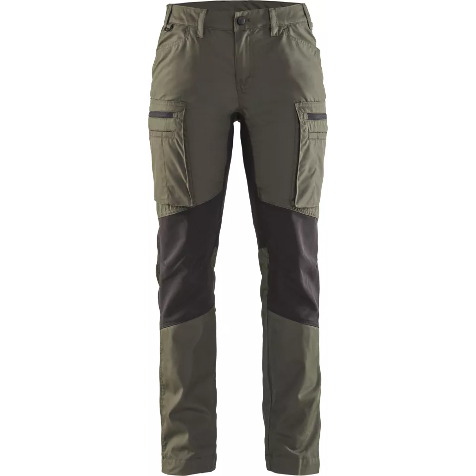 Blaklader 715918454699, Ladies Stretch Work Trousers, Army Green/Black