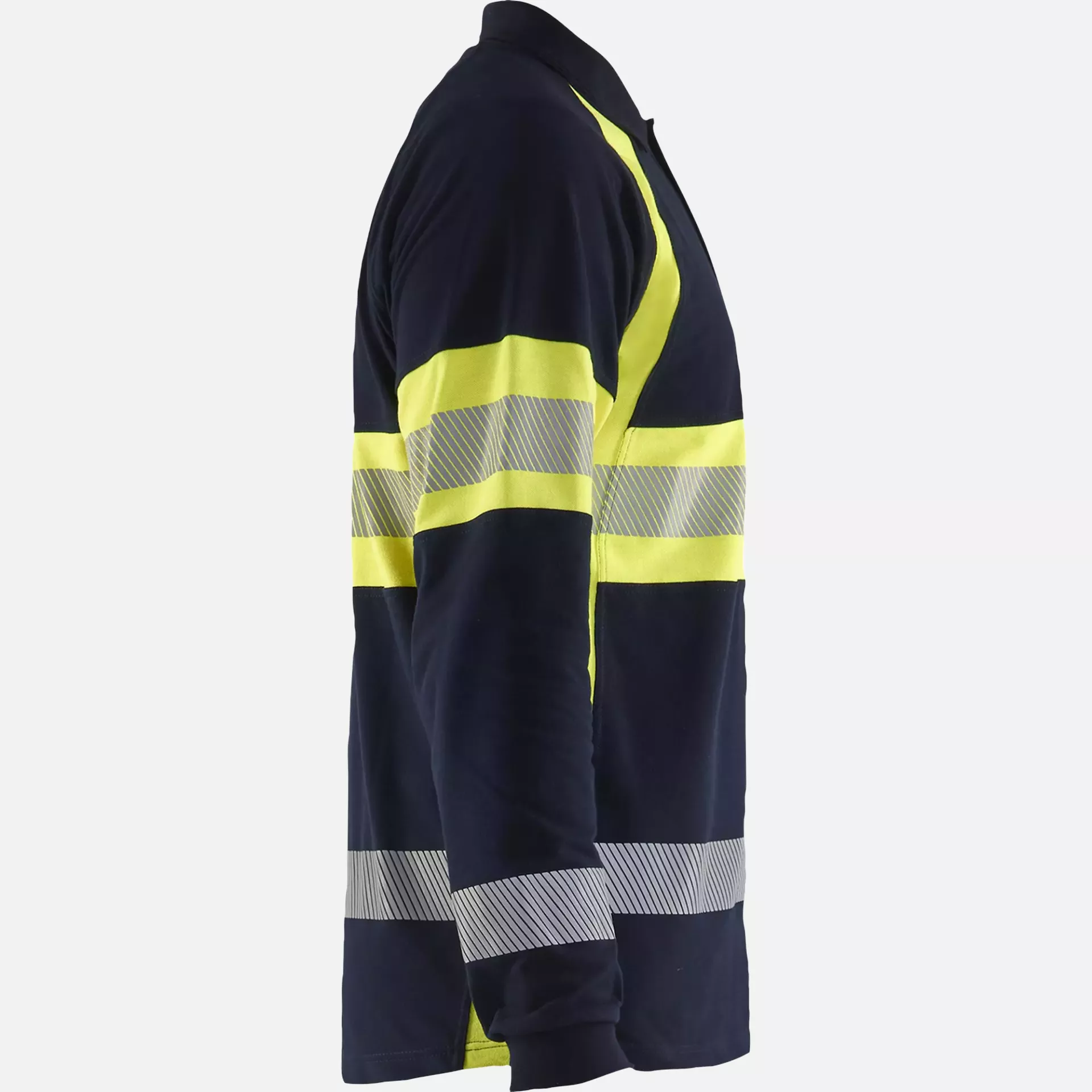 Blaklader 343817418933, Langarm Polo Shirt Multinorm, Marineblau/ Gelb, image 2