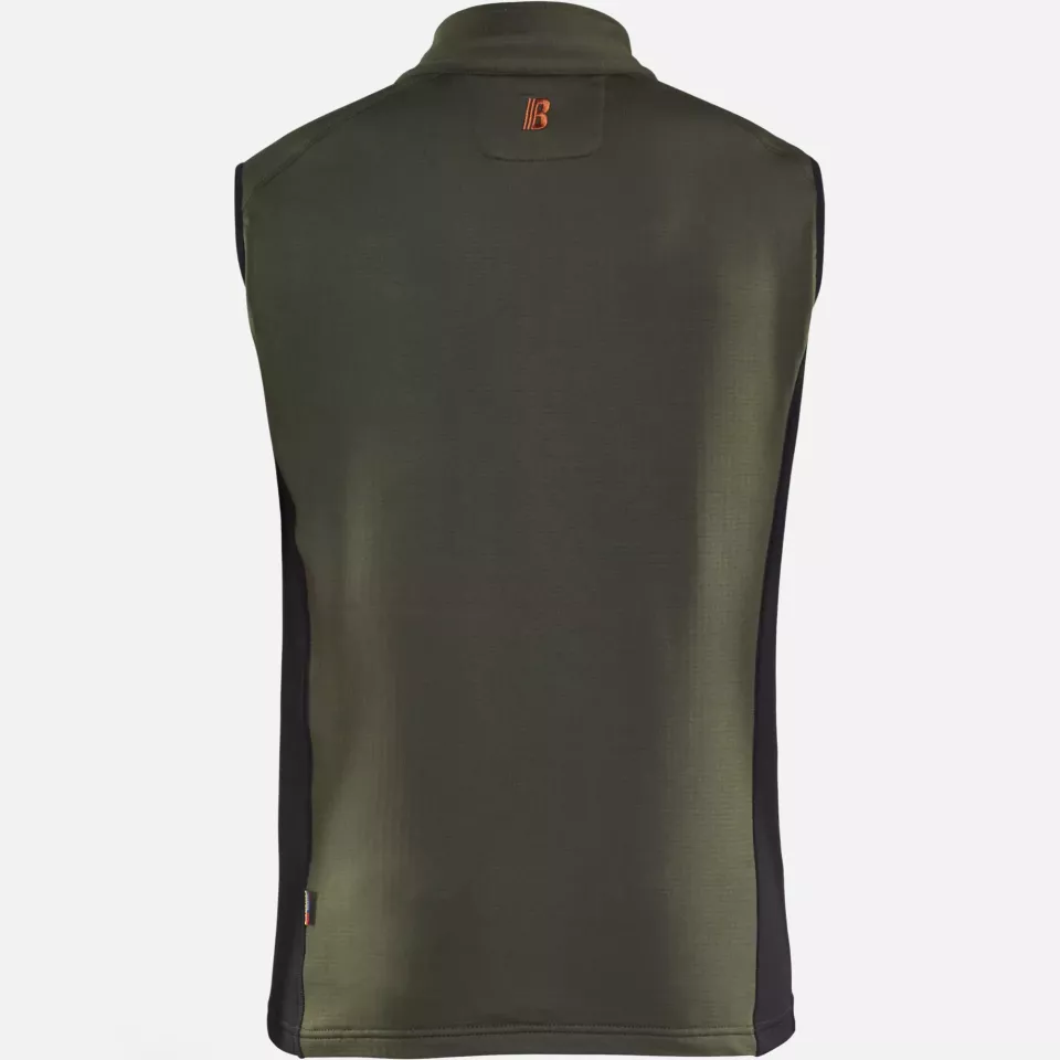 Blaklader 473625394240, STRIKER Fleece Vest, Forest Green/Rust, image 3, gallery thumbnail