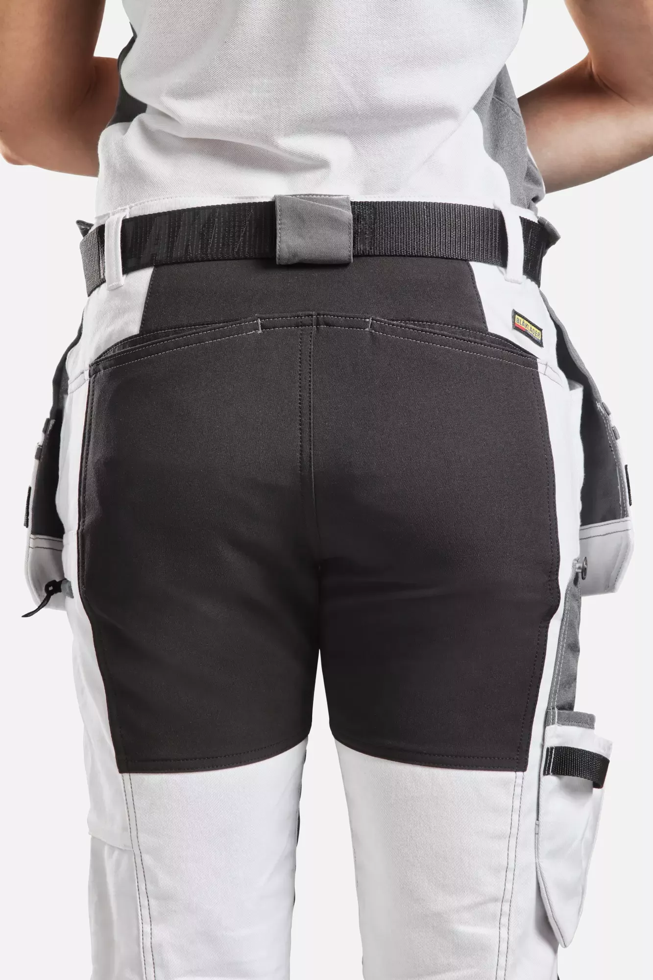 Blaklader 791010001099, Ladies Painters Trousers with Stretch Inserts, White/Black, image 7