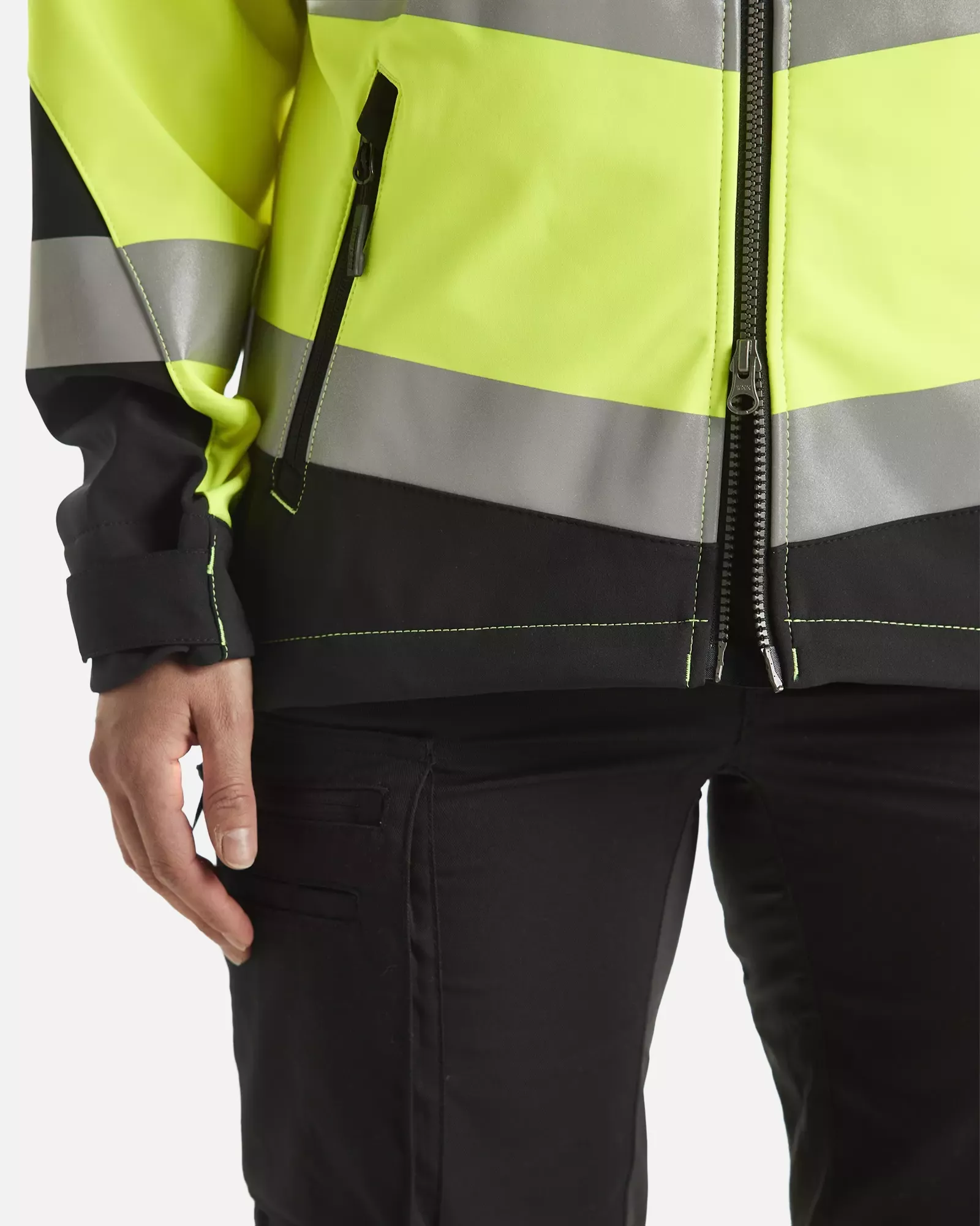 Blaklader 479125133399, High Vis Women's Softshell Jacket, Yellow/Black, image 7