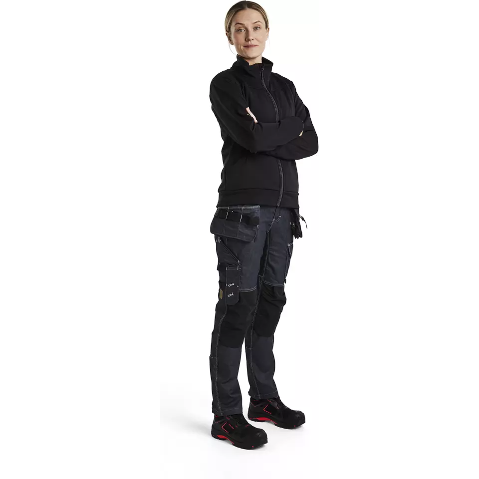 Blåkläder 339425269998, Ladies Zip Sweatshirt, Black/Dark Grey, image 5, gallery thumbnail