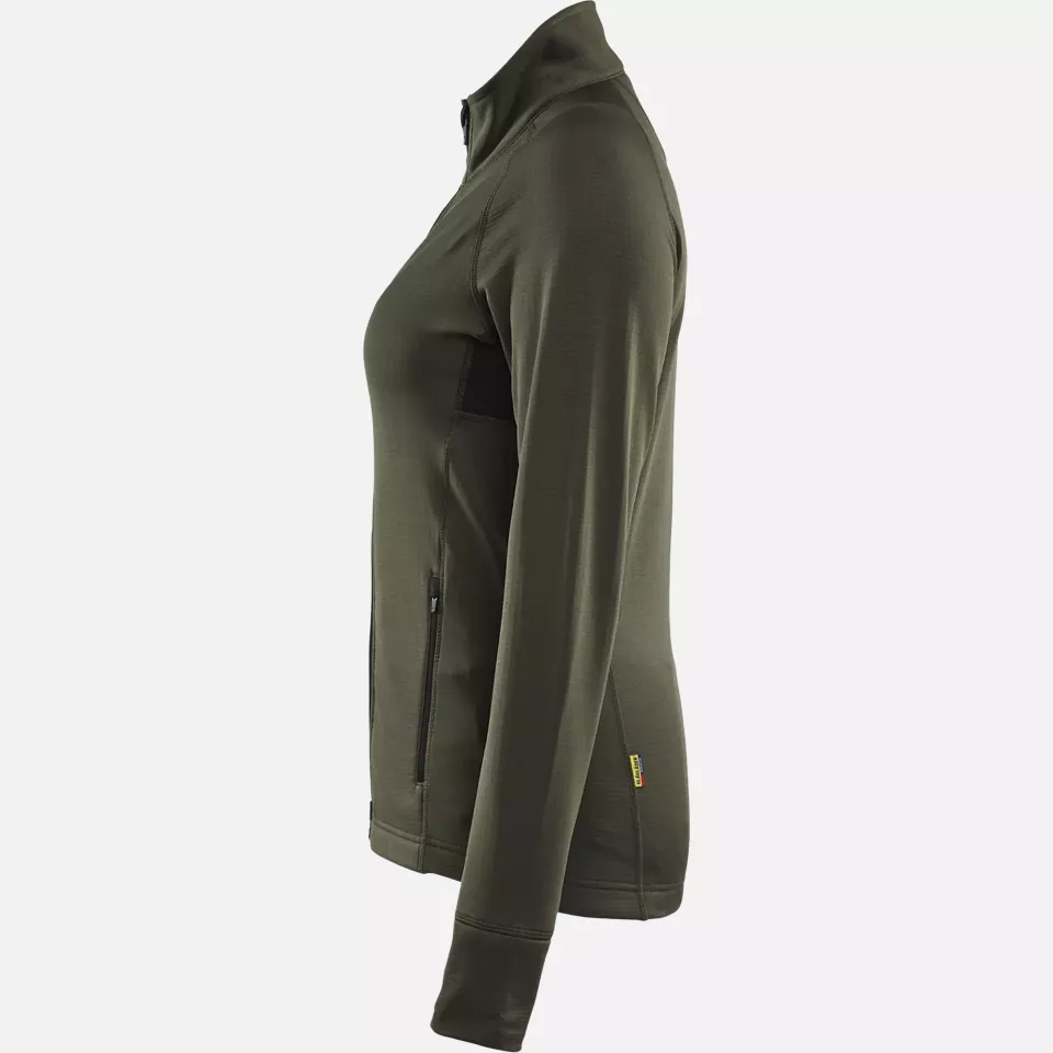Blaklader 474525394209, STRIKER Women's Fleece Jacket, Forest Green, image 3, gallery thumbnail