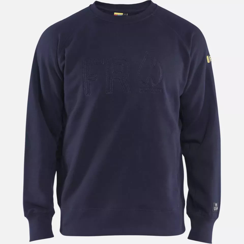 Blaklader 347717628900, Flame Resistant Sweatshirt, Navy, image 1, gallery thumbnail