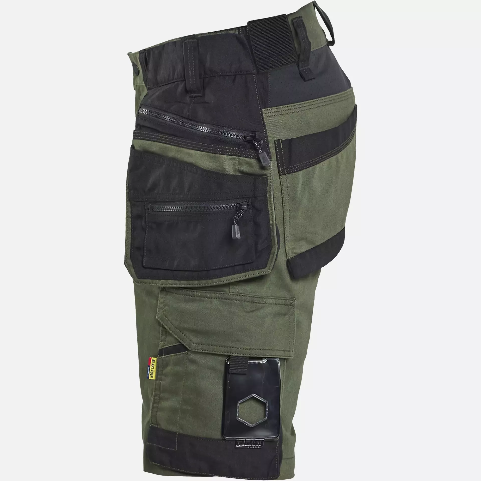 Blaklader 197211494298, STRIKER Stretch Craftsman Shorts, Forest Green/Black, image 3