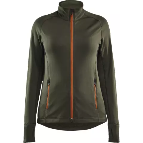 Blaklader STRIKER Women's Fleece Jacket, Forest Green/Rust