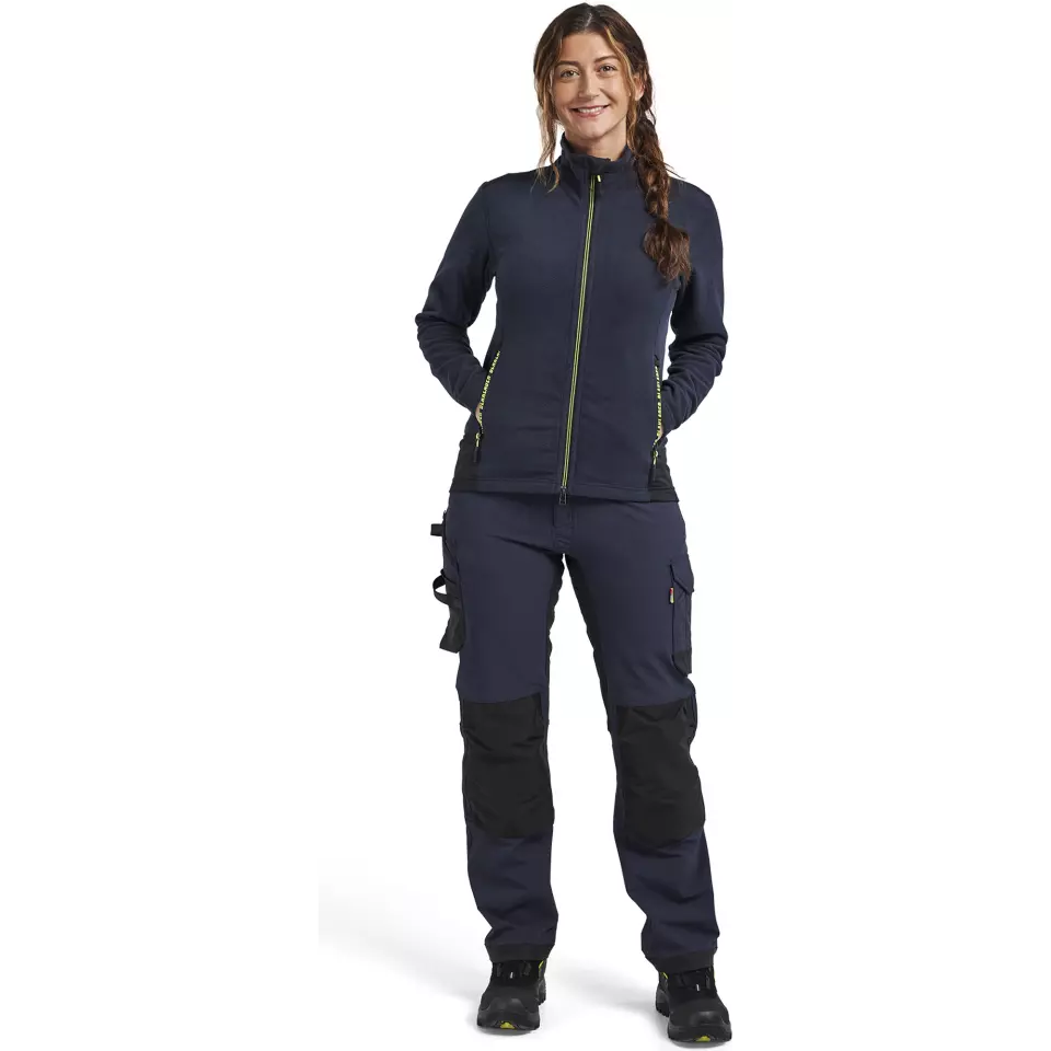 Blaklader 476610108633, Damen Microfleece-Jacke, Dunkel Marineblau/Gelb, image 5, gallery thumbnail