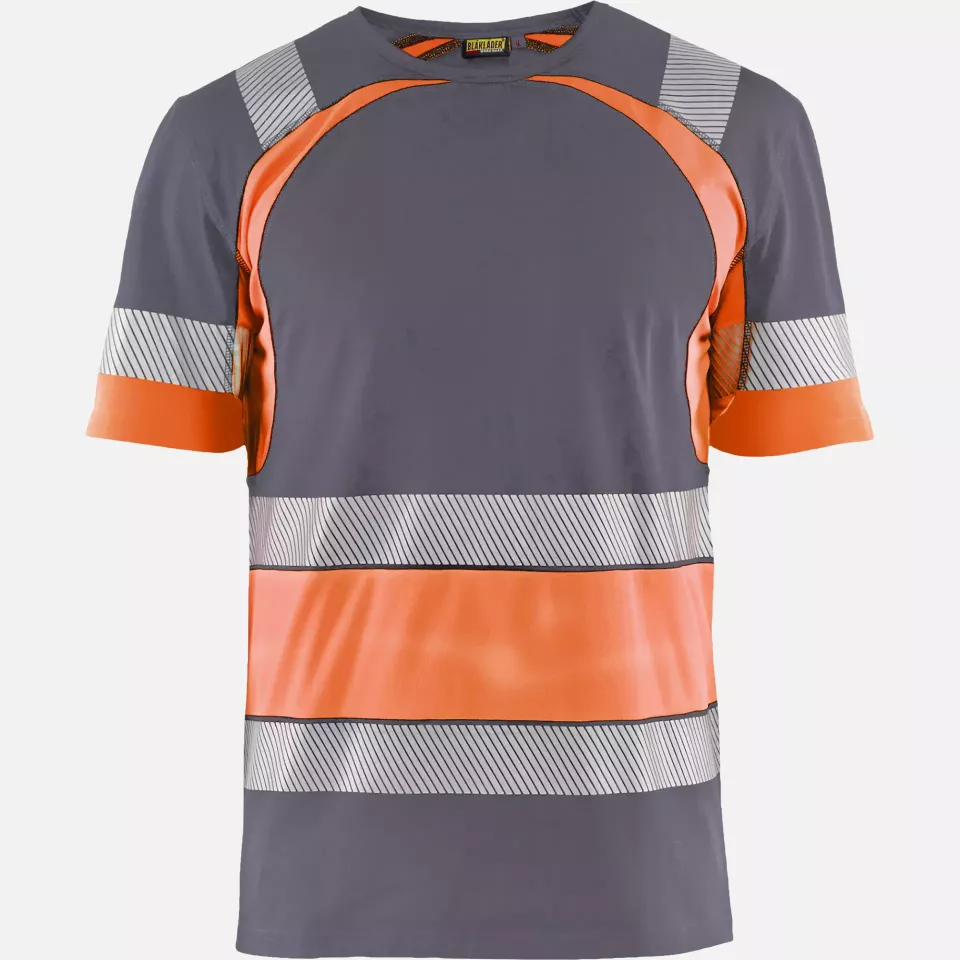 Blaklader 342110309653, High Vis T-Shirt, Mittelgrau/Orange, image 1, gallery thumbnail