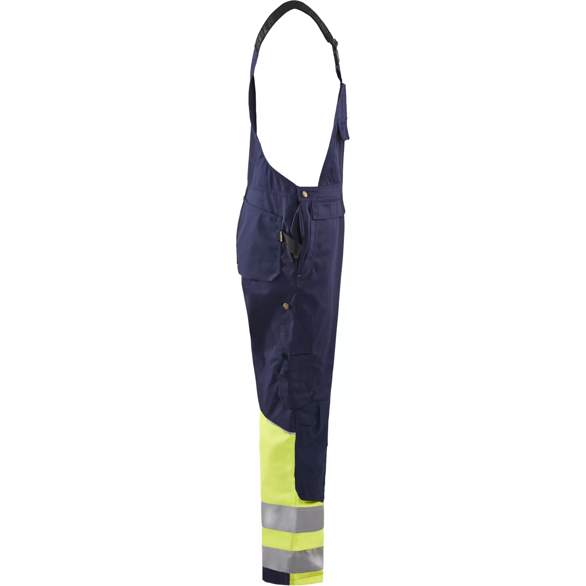 Blaklader 266218008933, High Vis Latzhose, Marineblau/ Gelb, image 2