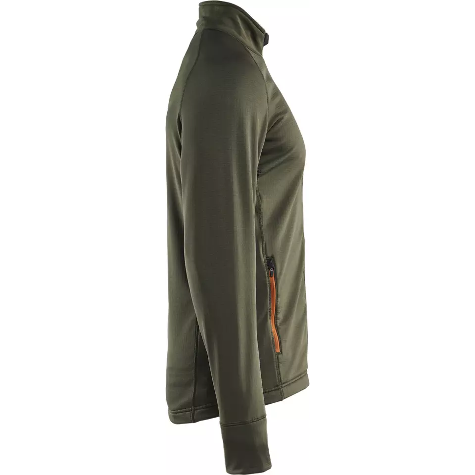Blåkläder 473525394240, STRIKER Fleece Jacket, Forest Green/Rust, image 2, gallery thumbnail