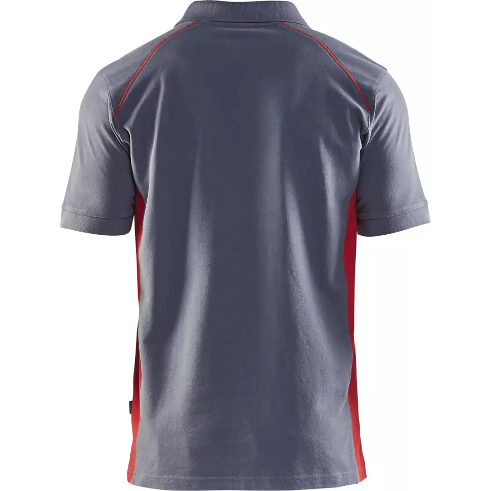 Blaklader 332410509456, Polo Shirt, Grey/Red, image 4, gallery thumbnail