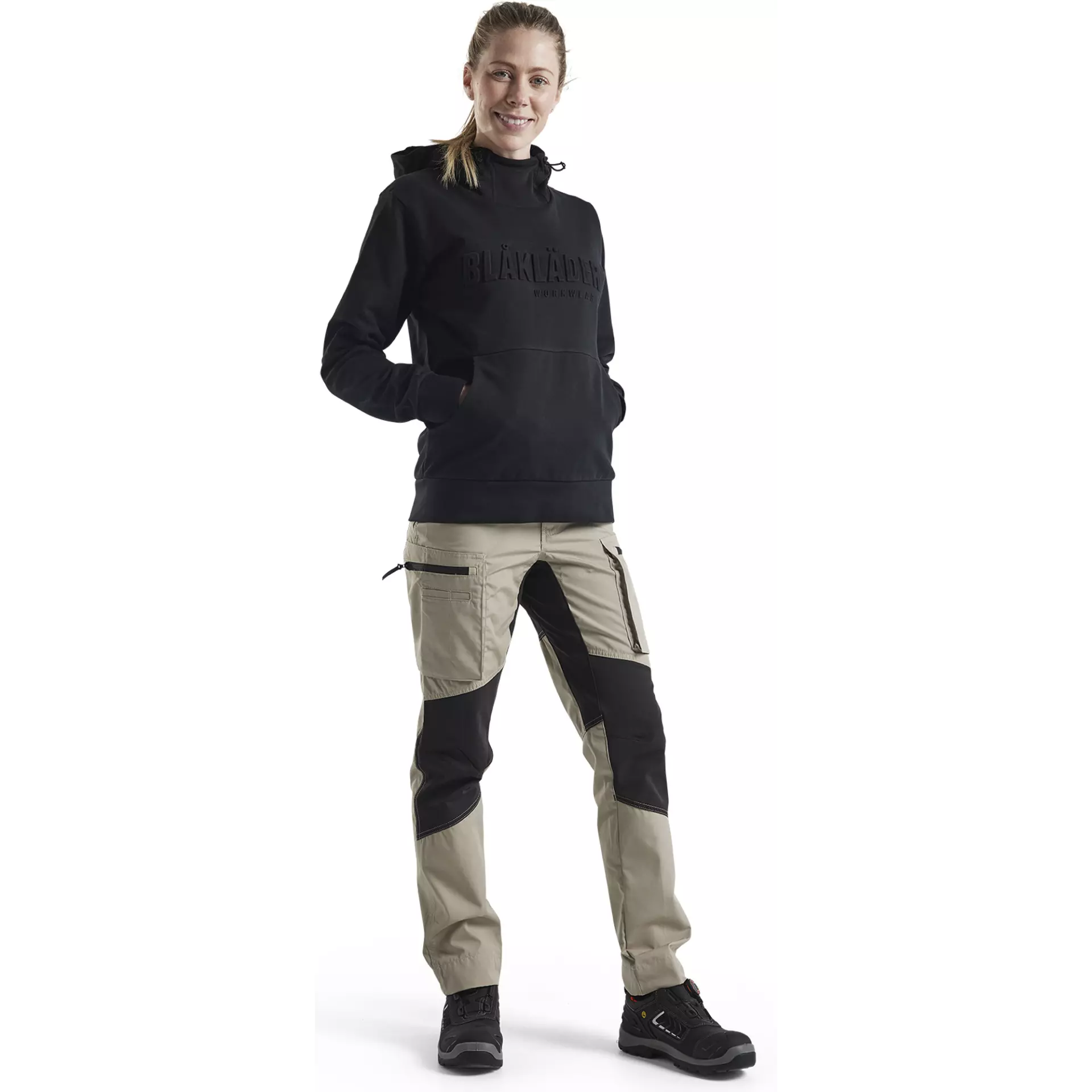 Blåkläder 356011589900, 3D Damen Kapuzen Sweatshirt, Schwarz, image 5