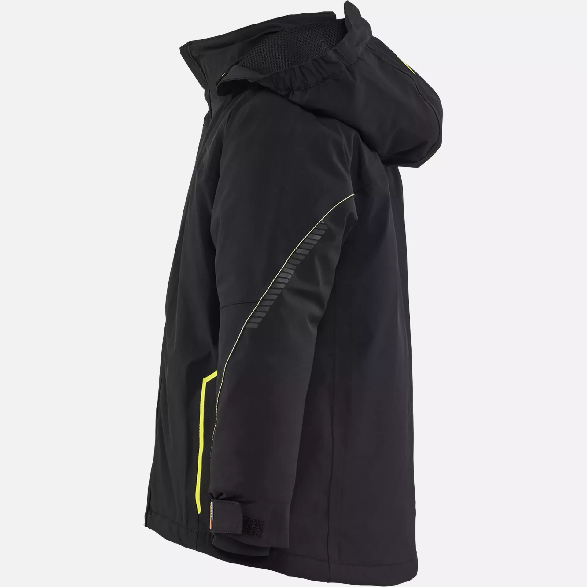 Blaklader 521019179933, Children's Winter Jacket Stretch Lightly Lined, Black/High Vis Yellow, image 3