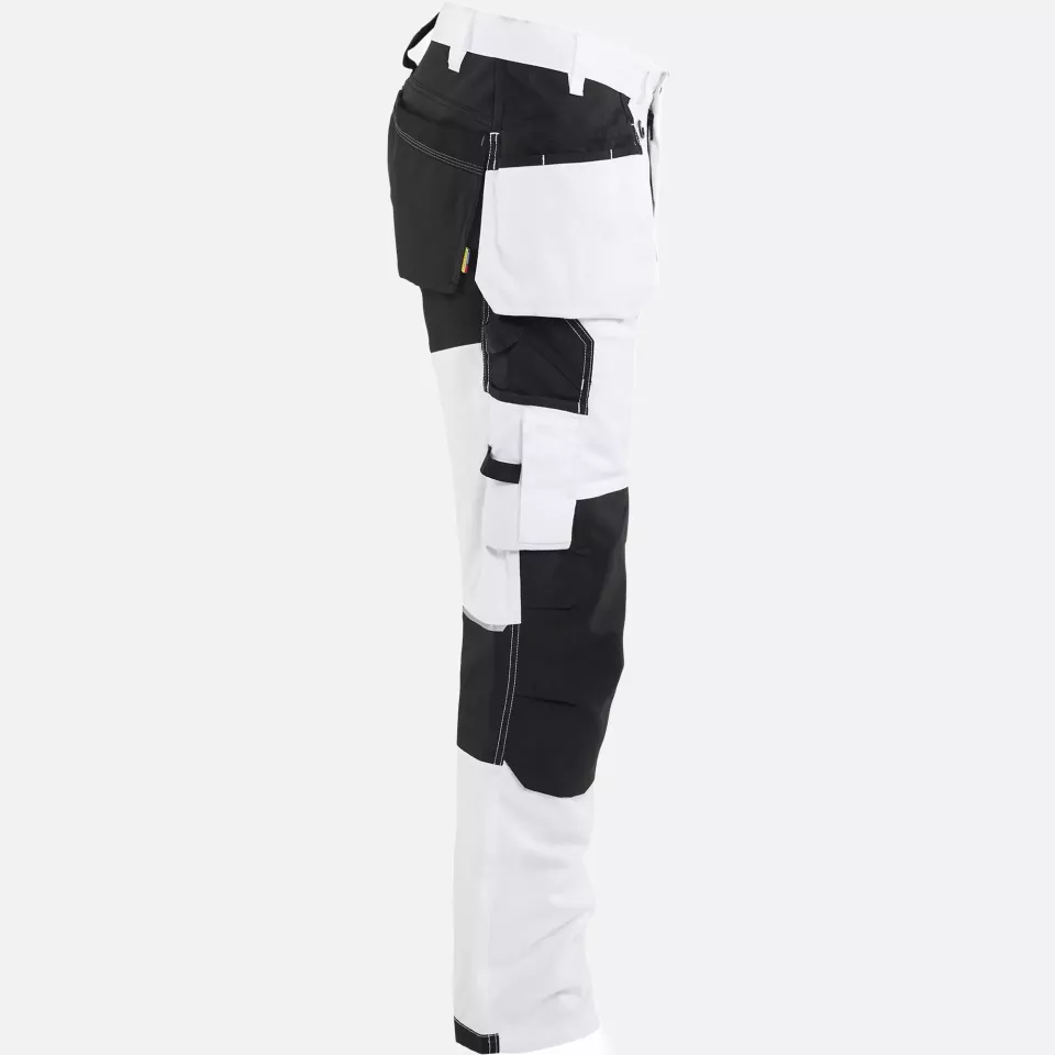 Blaklader 177018321099, Stretch Painters Trousers, White/Black, image 2, gallery thumbnail