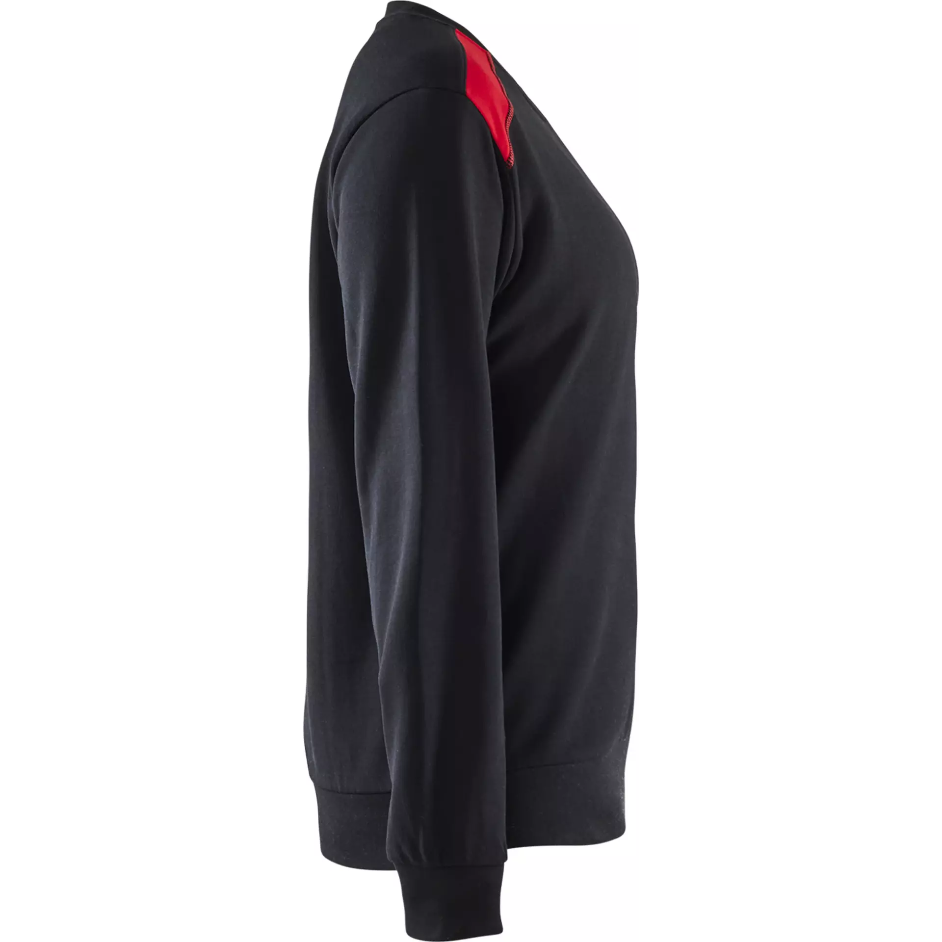 Blåkläder 340811589956, Women's Sweatshirt, Black/Red, image 2