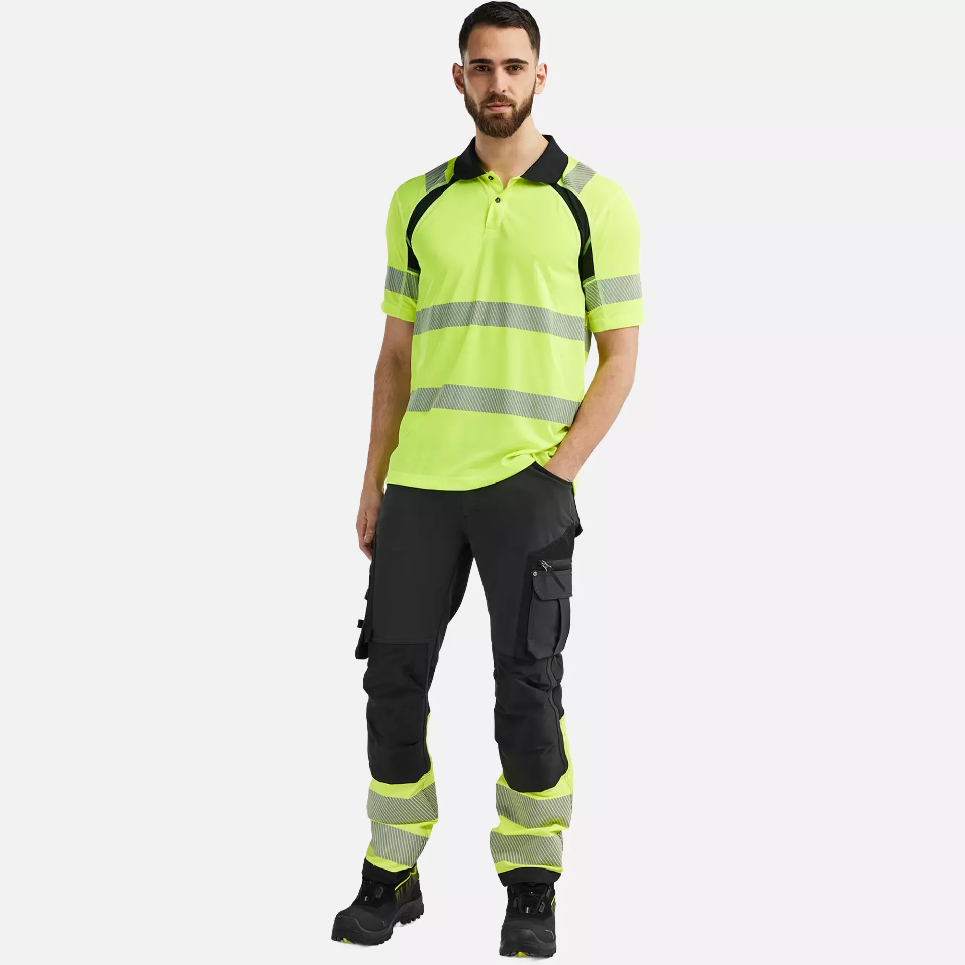 Blaklader 359510133399, High Vis UV Protection Polo Shirt, Yellow/Black, image 5