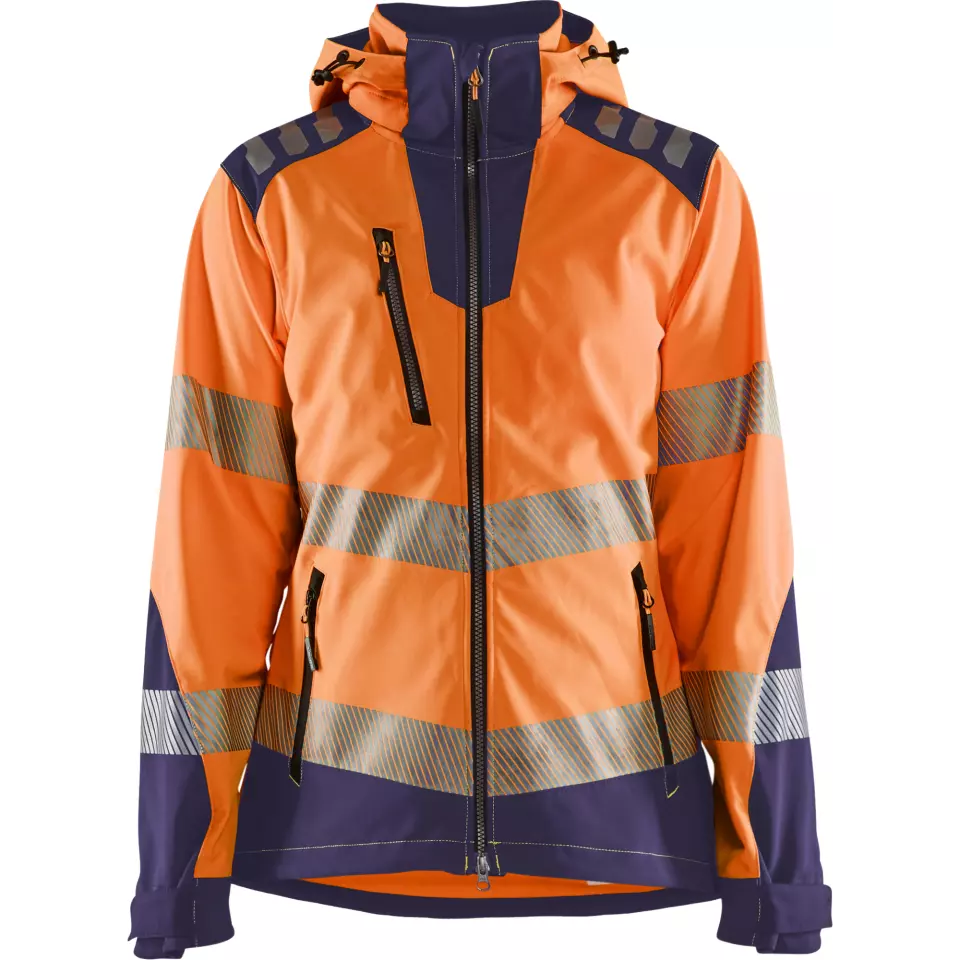Blaklader 479125135389, High Vis Damen Softshell Jacke, Orange/Marineblau, image 1, gallery thumbnail