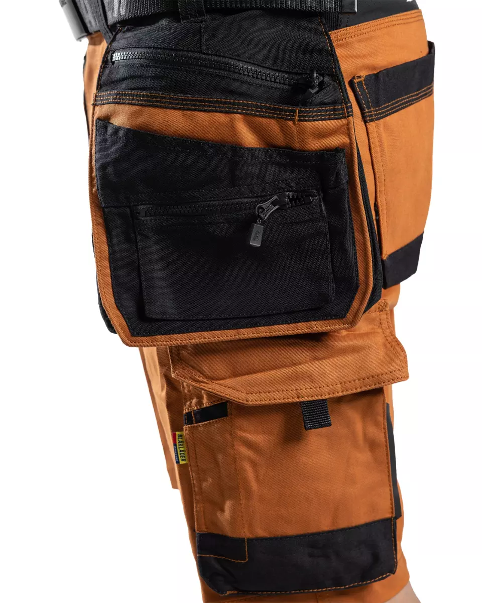 Blaklader 197211494099, STRIKER Stretch Craftsman Shorts, Rust/Black, image 11, gallery thumbnail