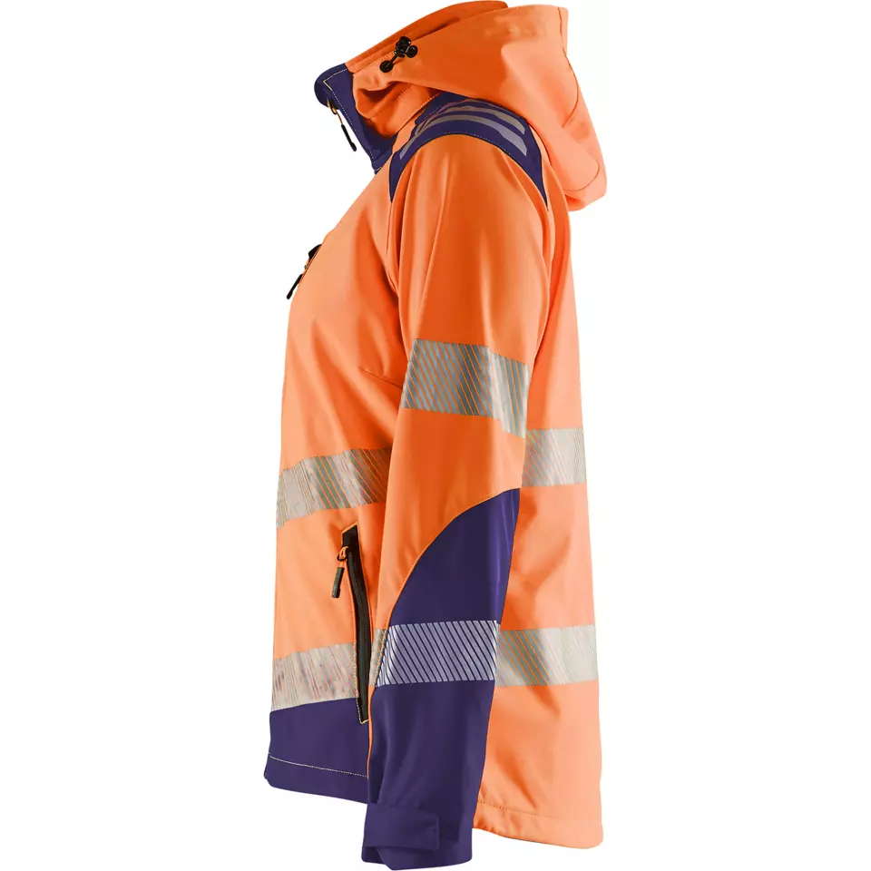 Blaklader 479125135389, High Vis Damen Softshell Jacke, Orange/Marineblau, image 3, gallery thumbnail