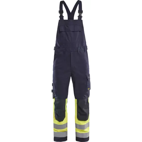Blaklader Multi-Norm Bib and Brace, Navy/Yellow