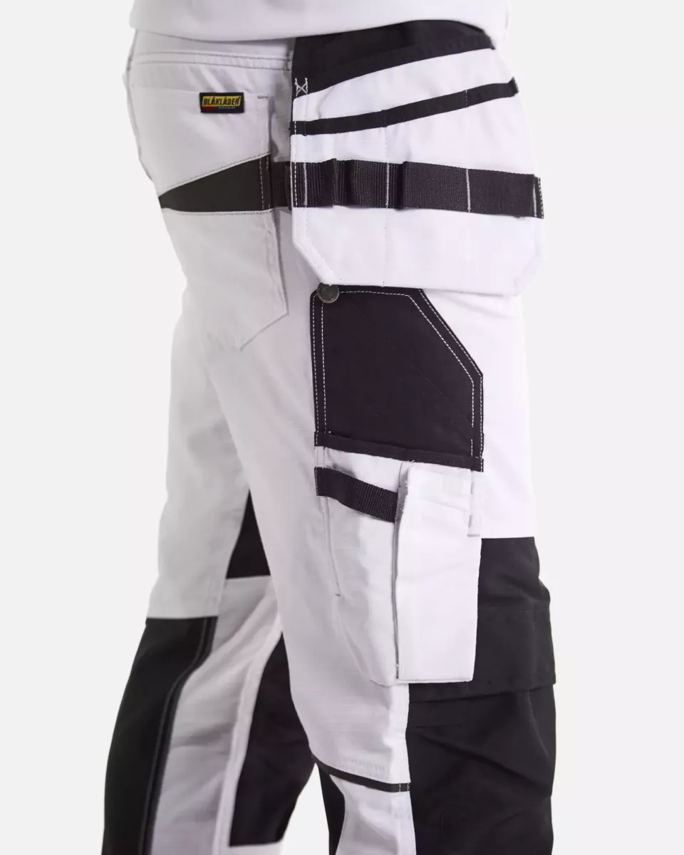Blaklader 109613301098, Stretch Painters Trousers, White/Dark Grey, image 6, gallery thumbnail
