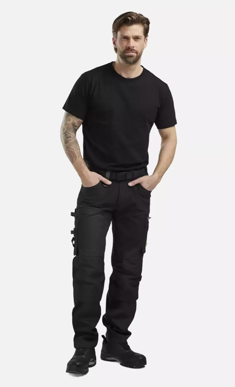 Blaklader 179918609900, Stretch Craftsman Work Trousers, Black, image 7, gallery thumbnail