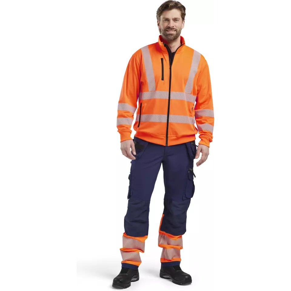 Blåkläder 356325385300, High Vis Sweatjacke, Orange, image 5, gallery thumbnail