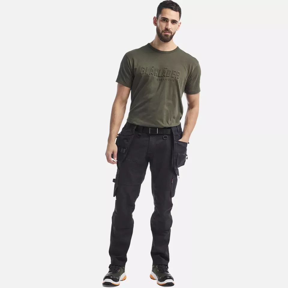 Blaklader 197011499999, STRIKER Stretch Craftsman Work Trousers, Black/Black, image 5, gallery thumbnail