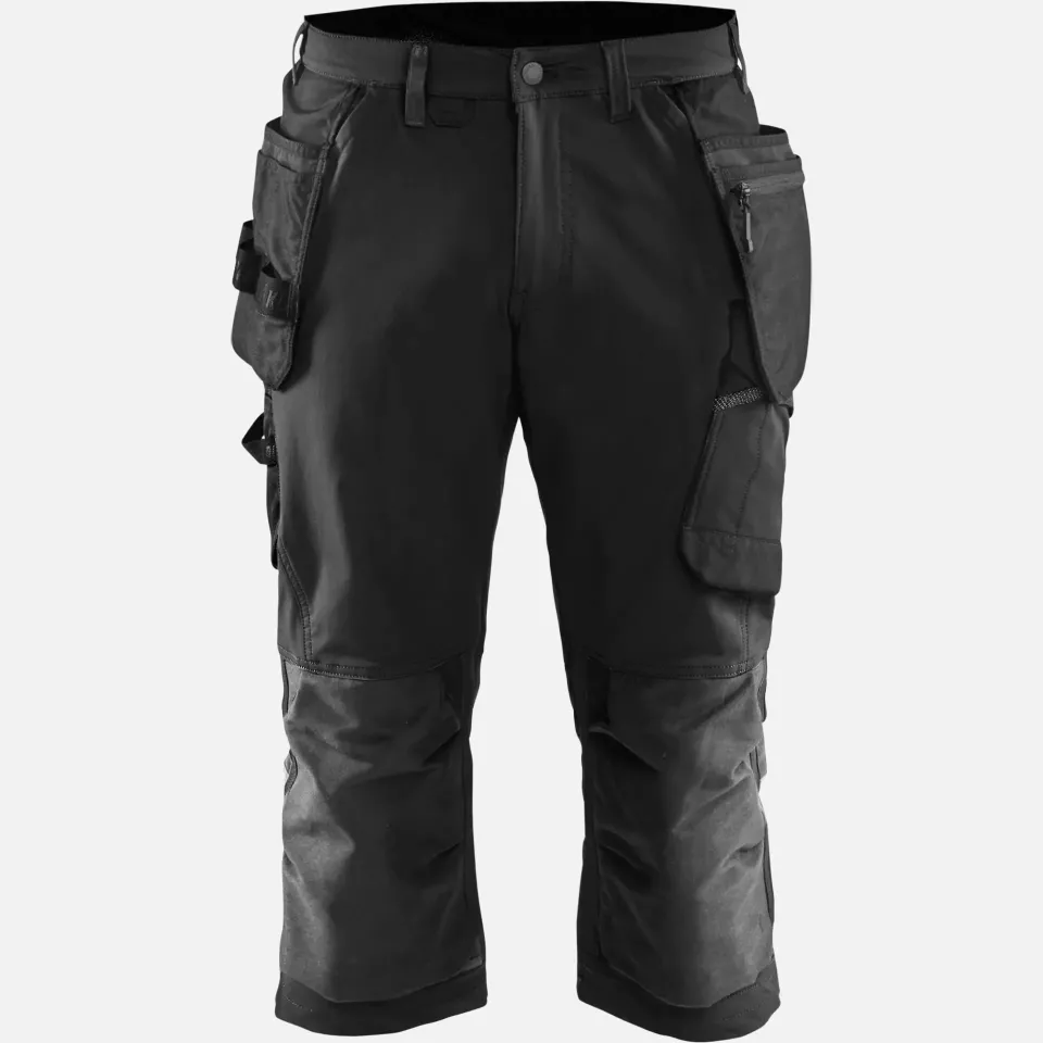 Blaklader 152116459998, 4-Way Stretch Craftsman Pirate Trousers, Black/Dark Grey, image 1, gallery thumbnail