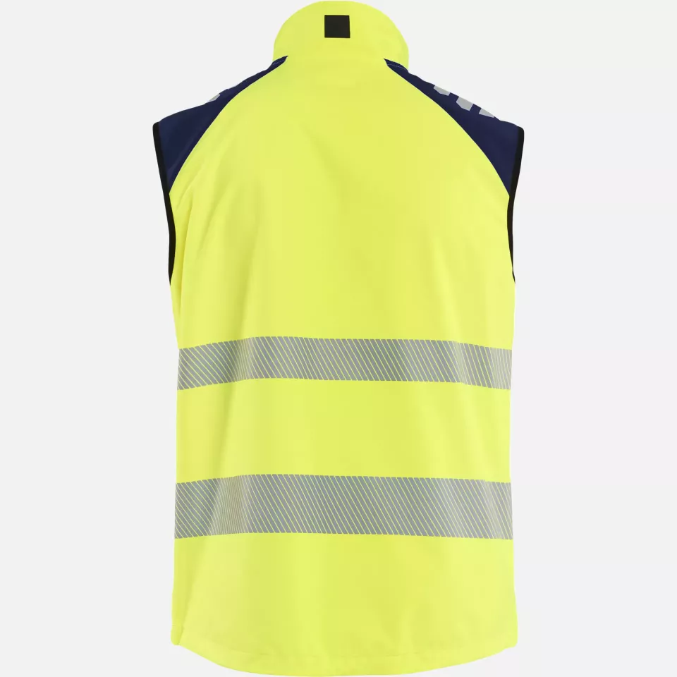 Blaklader 309125133389, High Vis Softshell Vest, High Vis Yellow/Navy Blue, image 4, gallery thumbnail