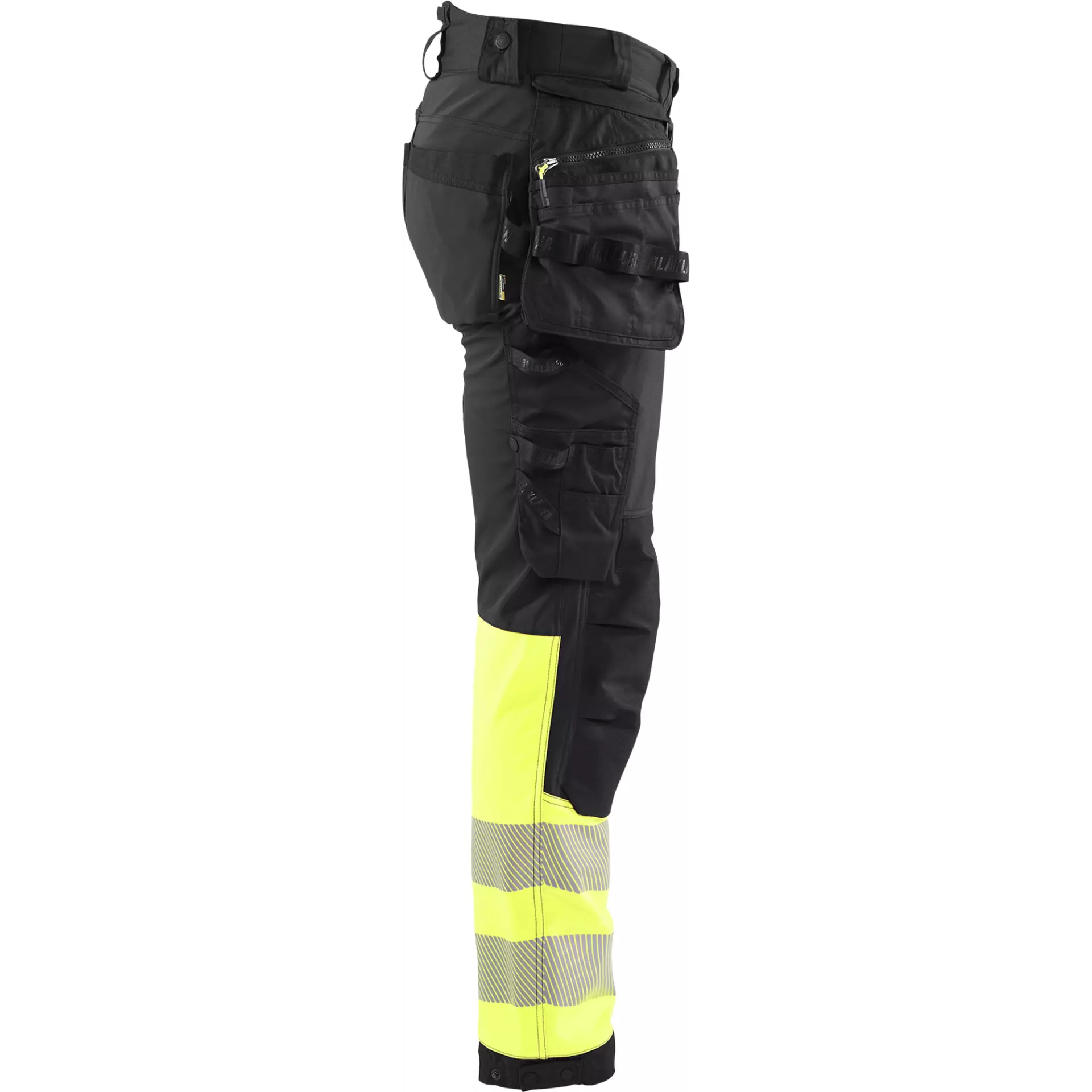 Blåkläder 182125139933, High Vis Softshell Work Trousers, Black/Yellow, image 2