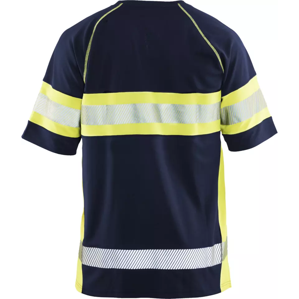 Blaklader 333710518933, High Vis UV Protection T-Shirt, Navy Blue/ Yellow, image 4, gallery thumbnail
