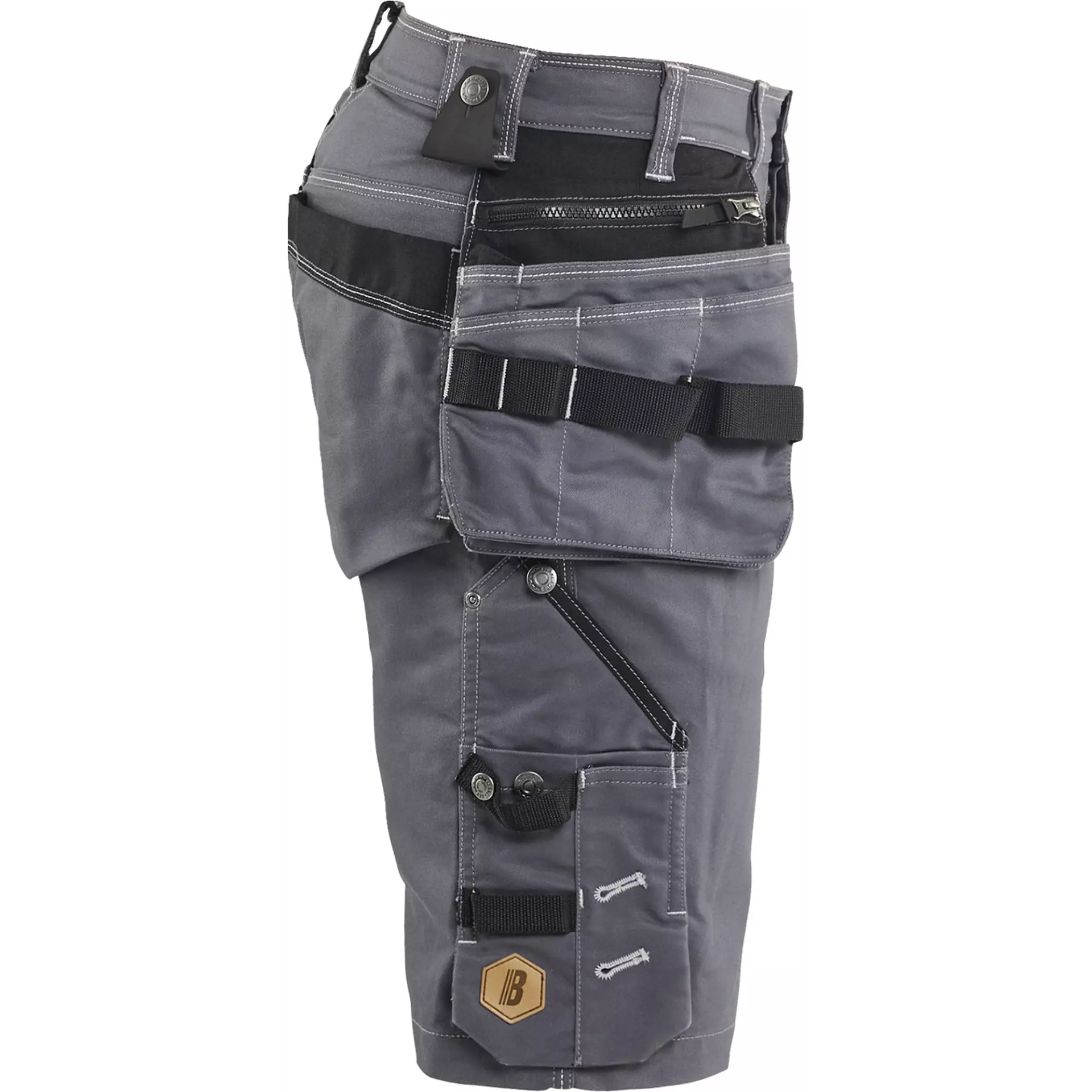 Blaklader 199211419699, X1900 Stretch Craftsman Shorts, Medium Grey/Black, image 2