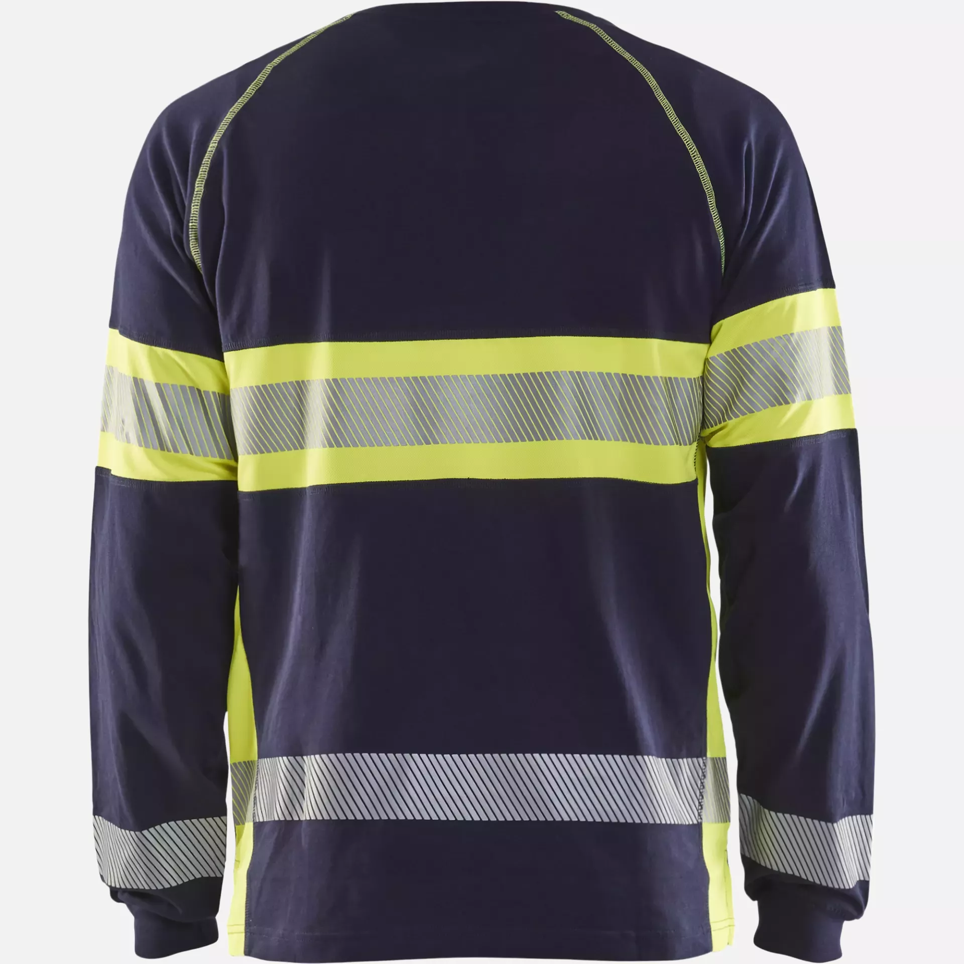 Blaklader 351010308833, High Vis Long Sleeve Shirt, Navy Blue/Yellow, image 4