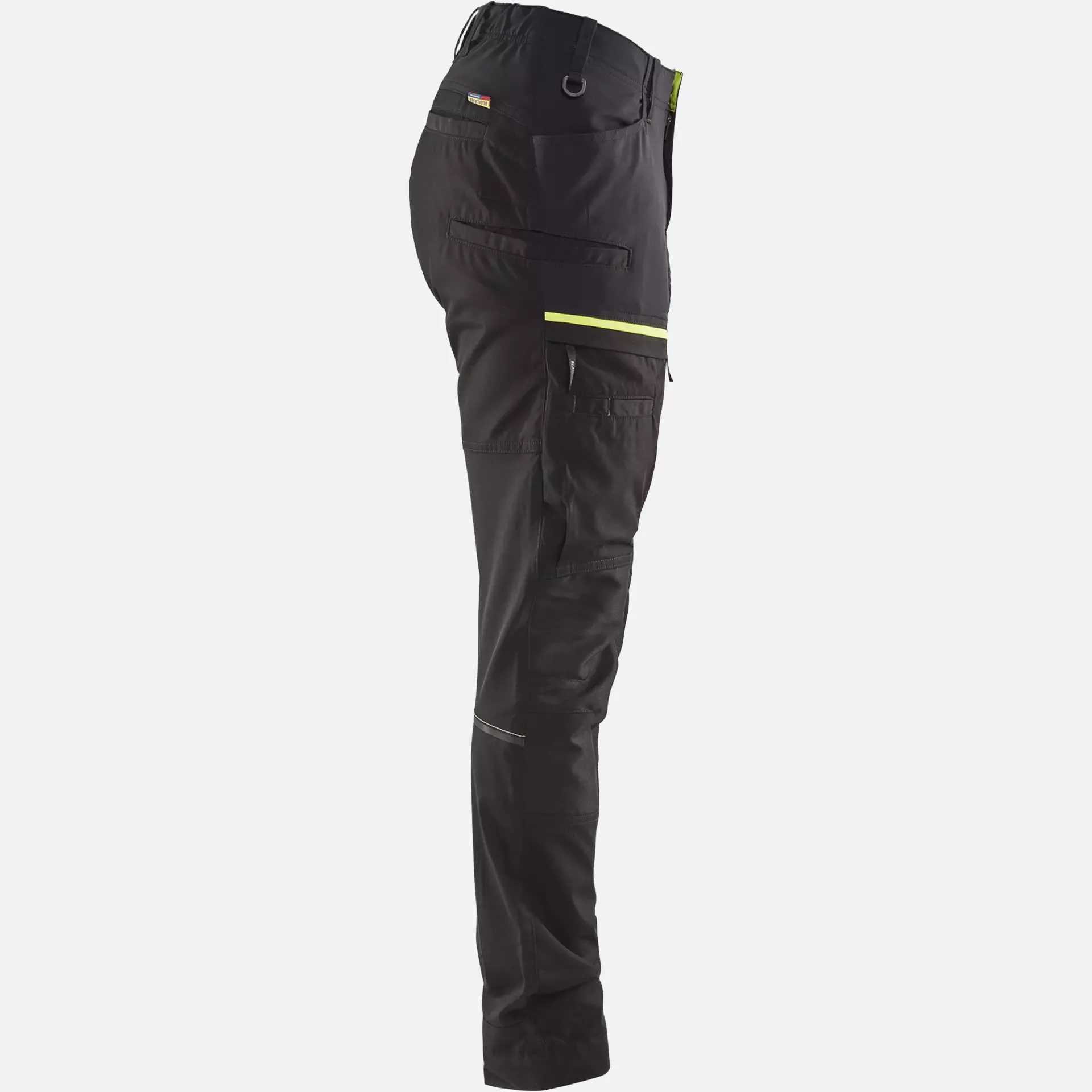 Blaklader 716618459933, Ladies Stretch Service Trousers, Black/Yellow, image 2