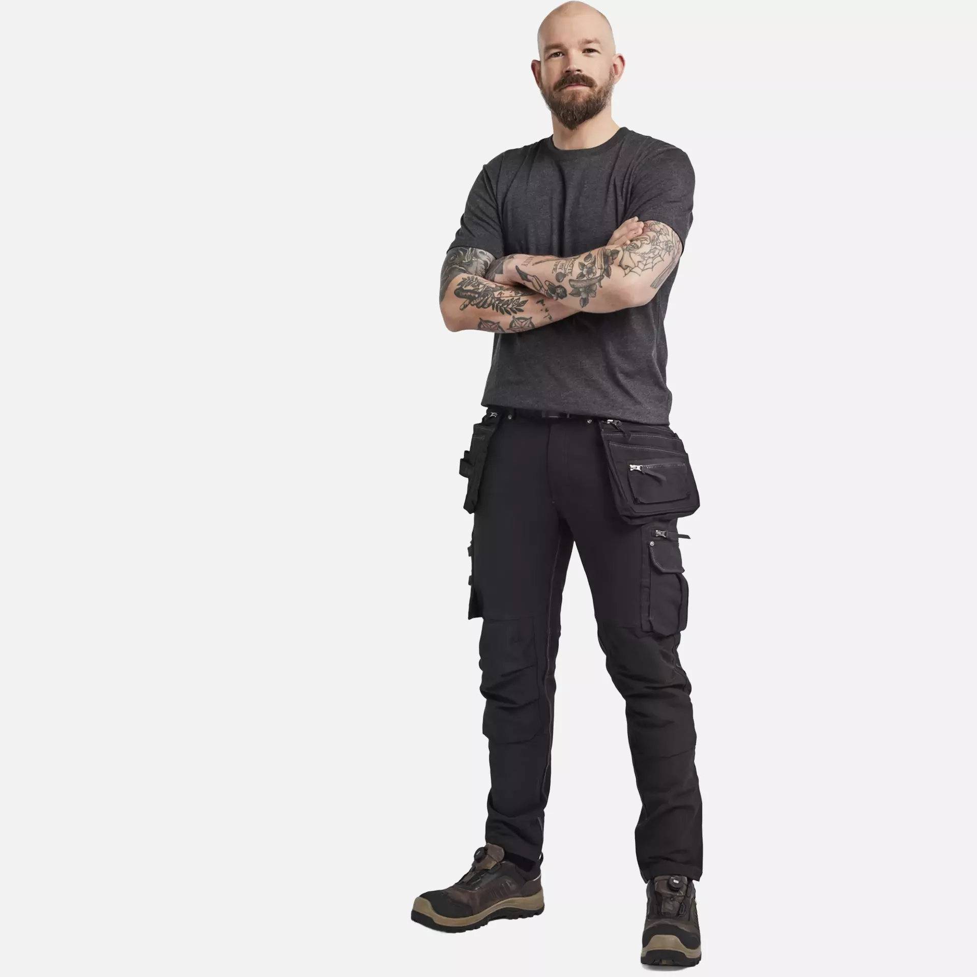 Blaklader 199816449900, X1900 4-Way Stretch Craftsman Work Trousers, Black, image 4