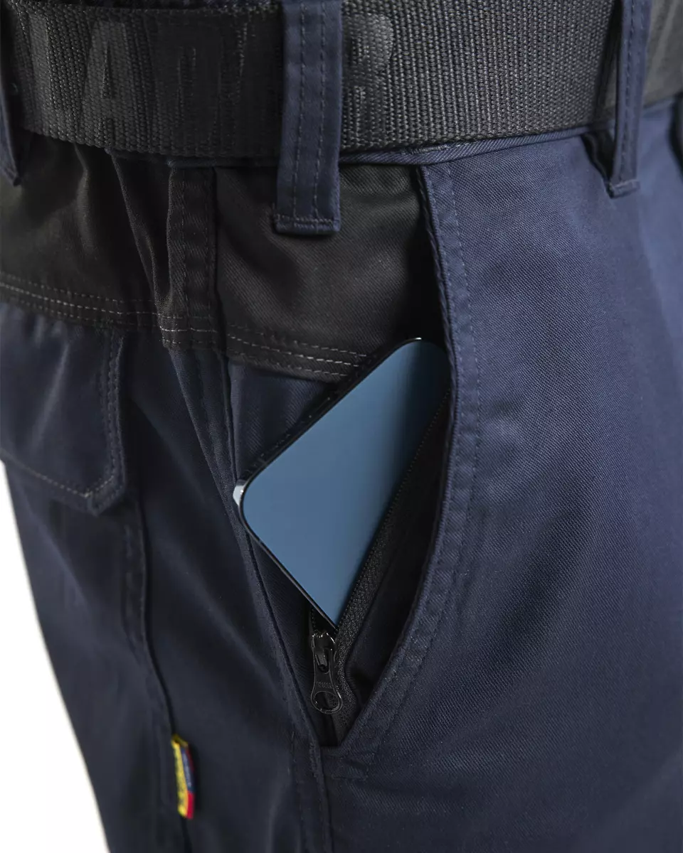 Blaklader 144818328699, Industry Stretch Work Trousers with Knee Pad Pockets, Dark Navy/Black, image 7, gallery thumbnail