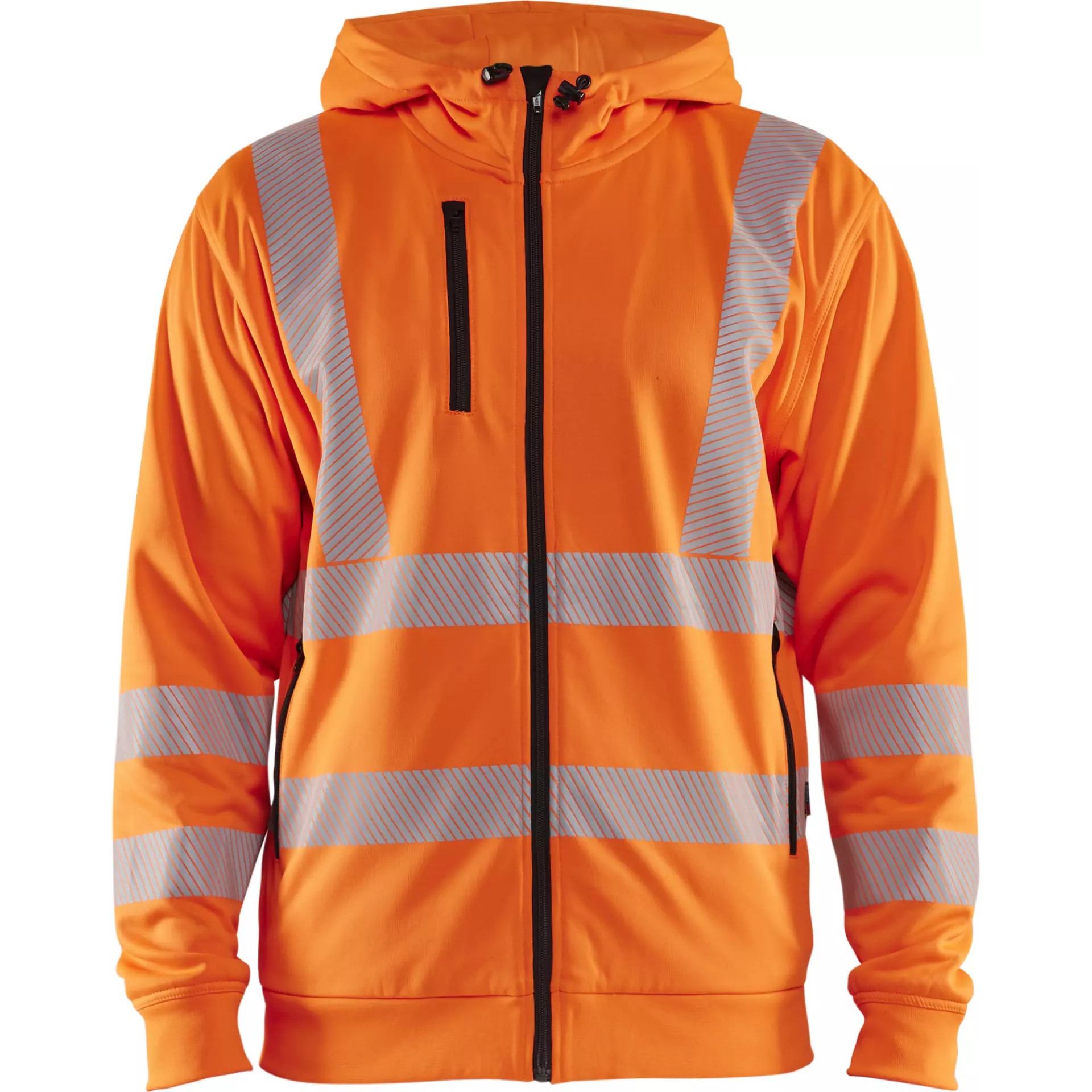 Blaklader 356525385300, High Vis Hooded Sweatshirt with Zip, Orange
