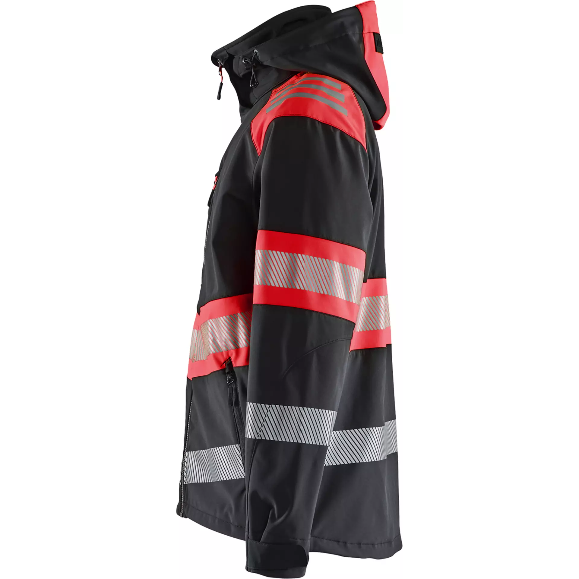 Blaklader 449425139955, High Vis Softshell Jacket, Black/High Vis Red, image 3