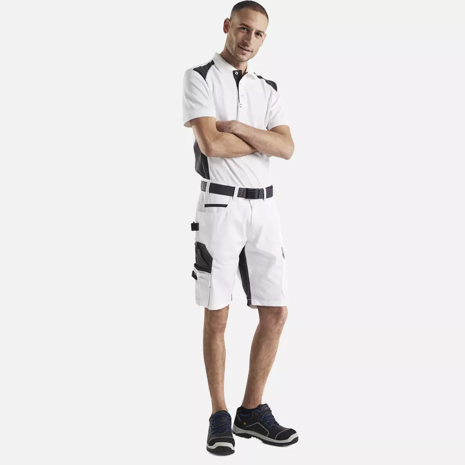 Blaklader 332410501098, Polo Shirt, White/Dark Grey, image 5, gallery thumbnail