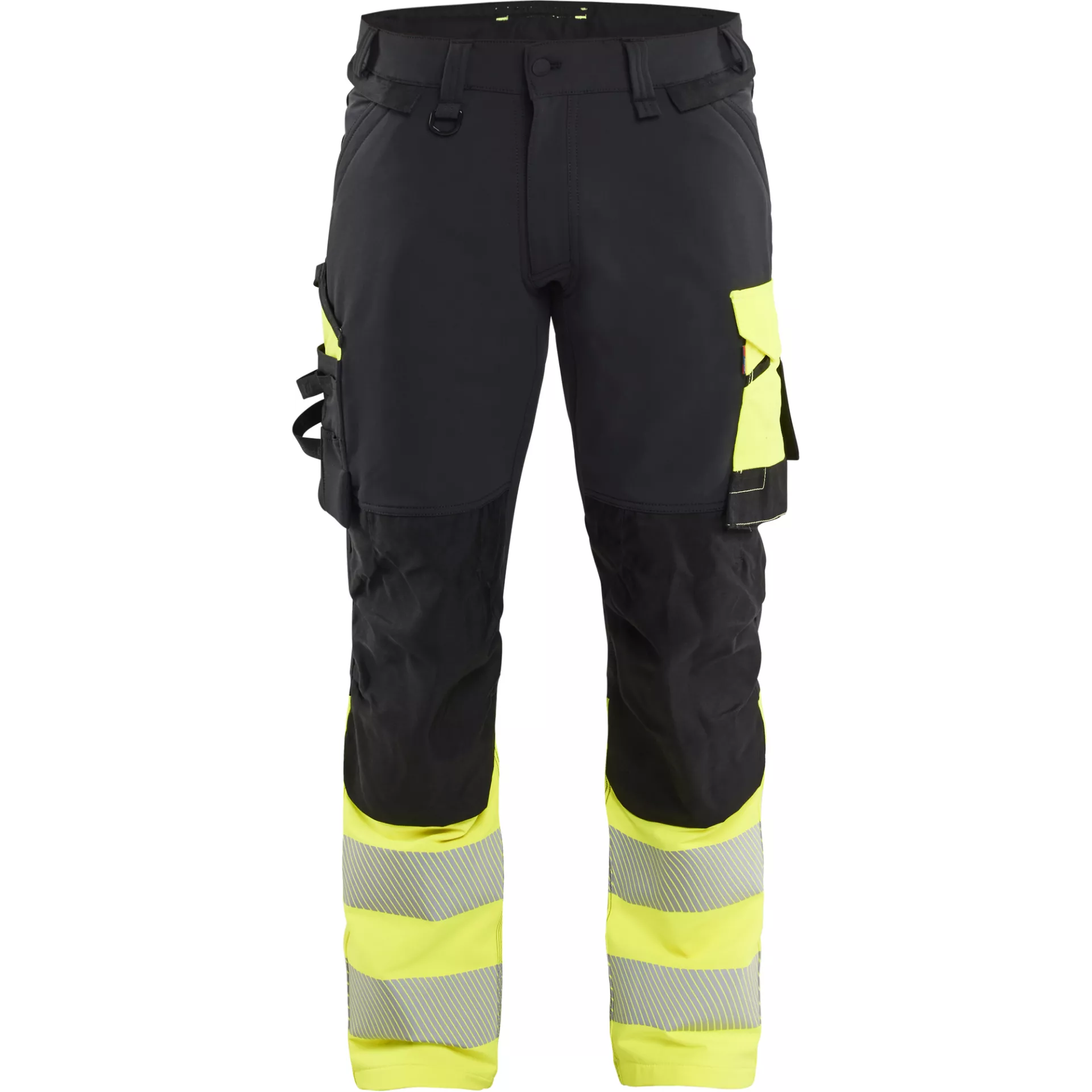 Blaklader 112616489933, Hi-Vis Work Trousers 4-Way Stretch, Black/Hi-Vis Yellow