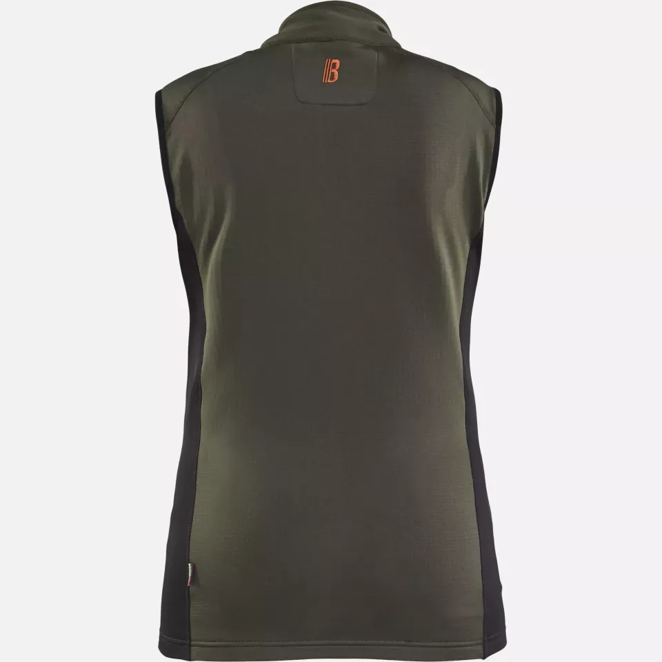 Blaklader 474625394240, STRIKER Ladies Fleece Vest, Forest Green/Rust, image 4, gallery thumbnail
