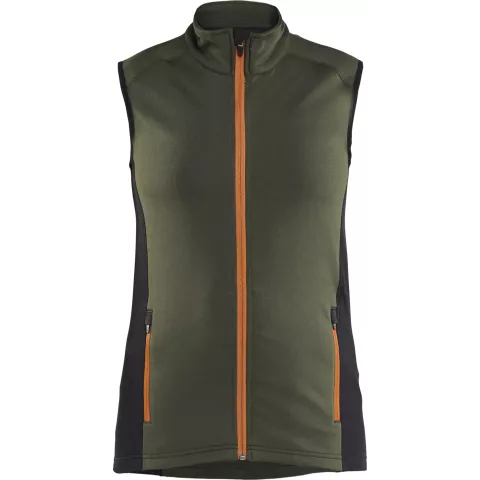 Blaklader STRIKER Ladies Fleece Vest, Forest Green/Rust
