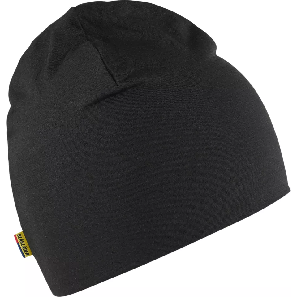 Blåkläder 202217439900, Merino Beanie, Black, image 2, gallery thumbnail