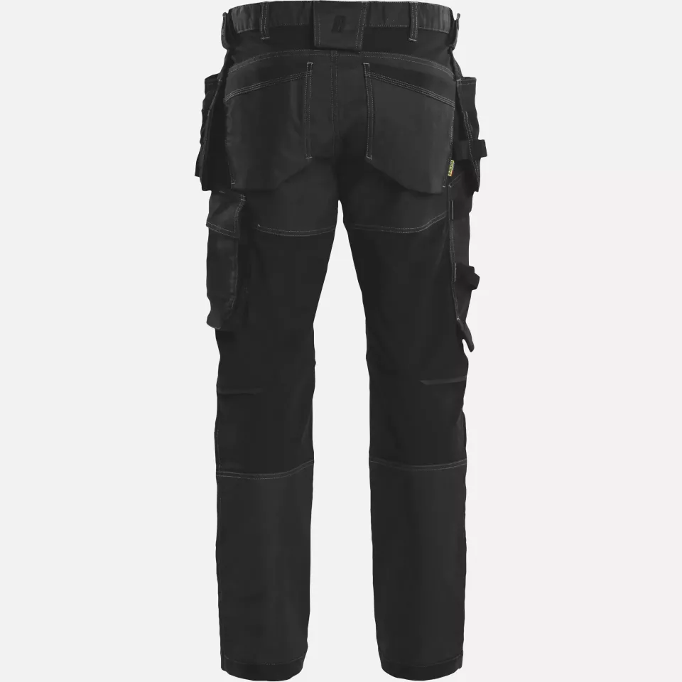 Blaklader 175011419900, Stretch Denim Craftsman Work Trousers, Black, image 4, gallery thumbnail