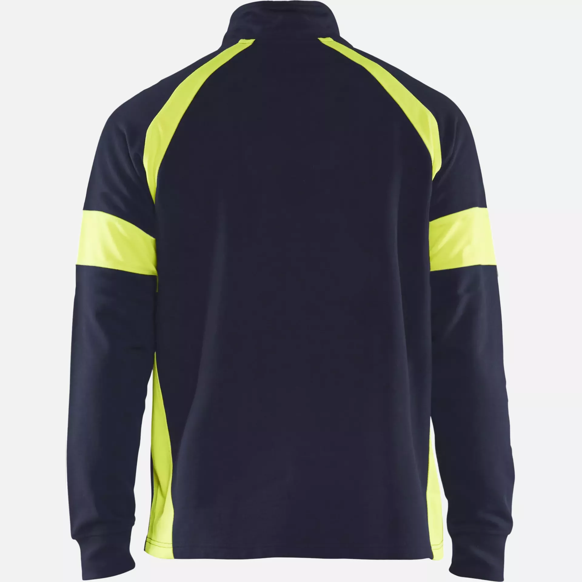 Blaklader 355011588933, Sweatshirt with High Vis Inserts, Navy/ Yellow, image 4