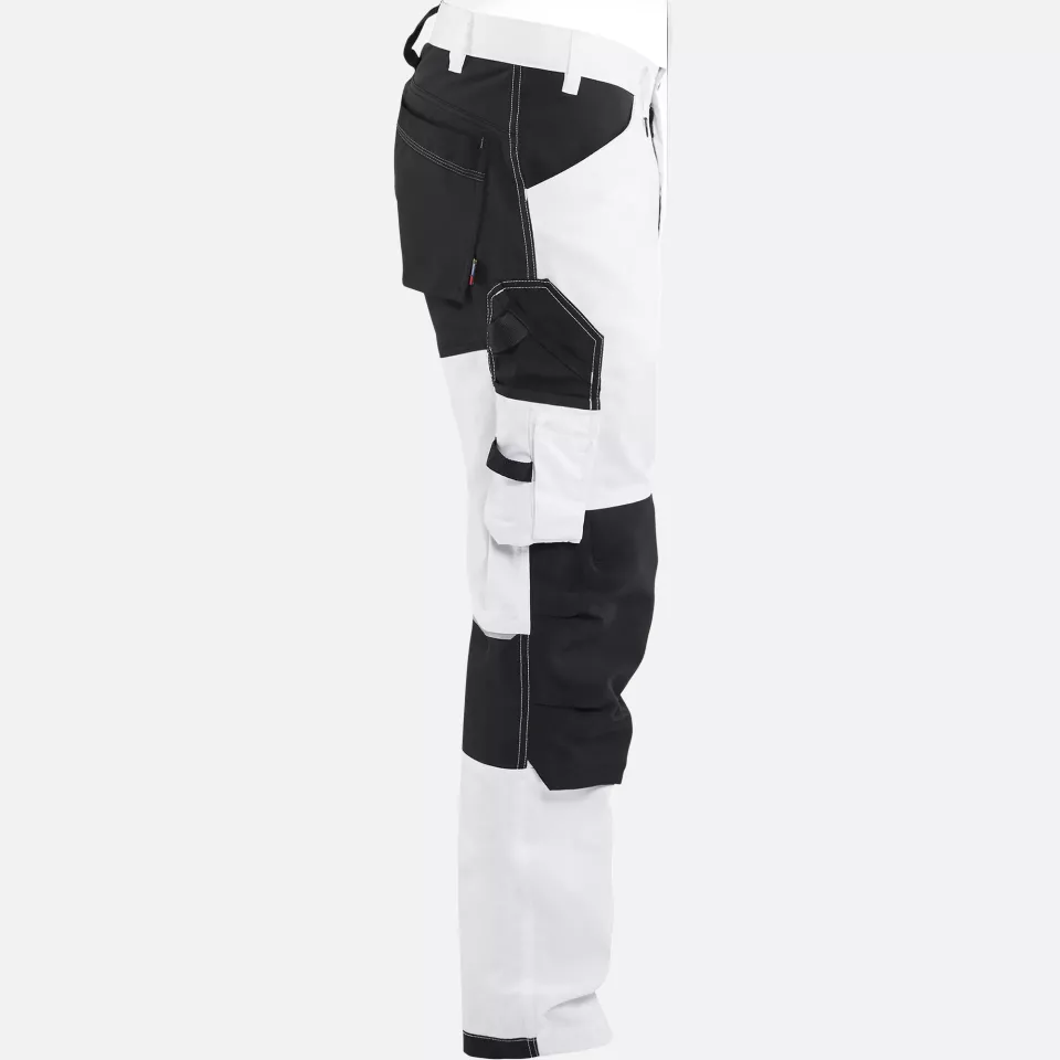 Blaklader 177118321099, Stretch Painters Trousers, White/Black, image 2, gallery thumbnail