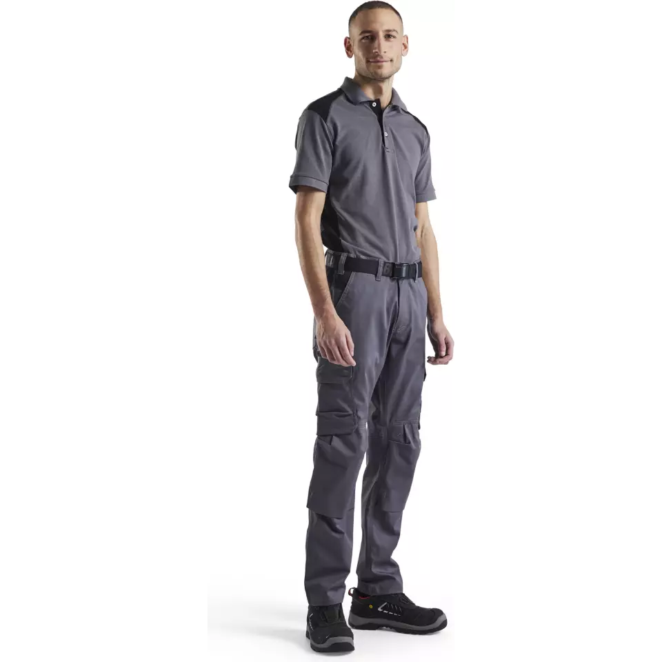 Blaklader 332410509699, Polo Shirt, Medium Grey/Black, image 5, gallery thumbnail