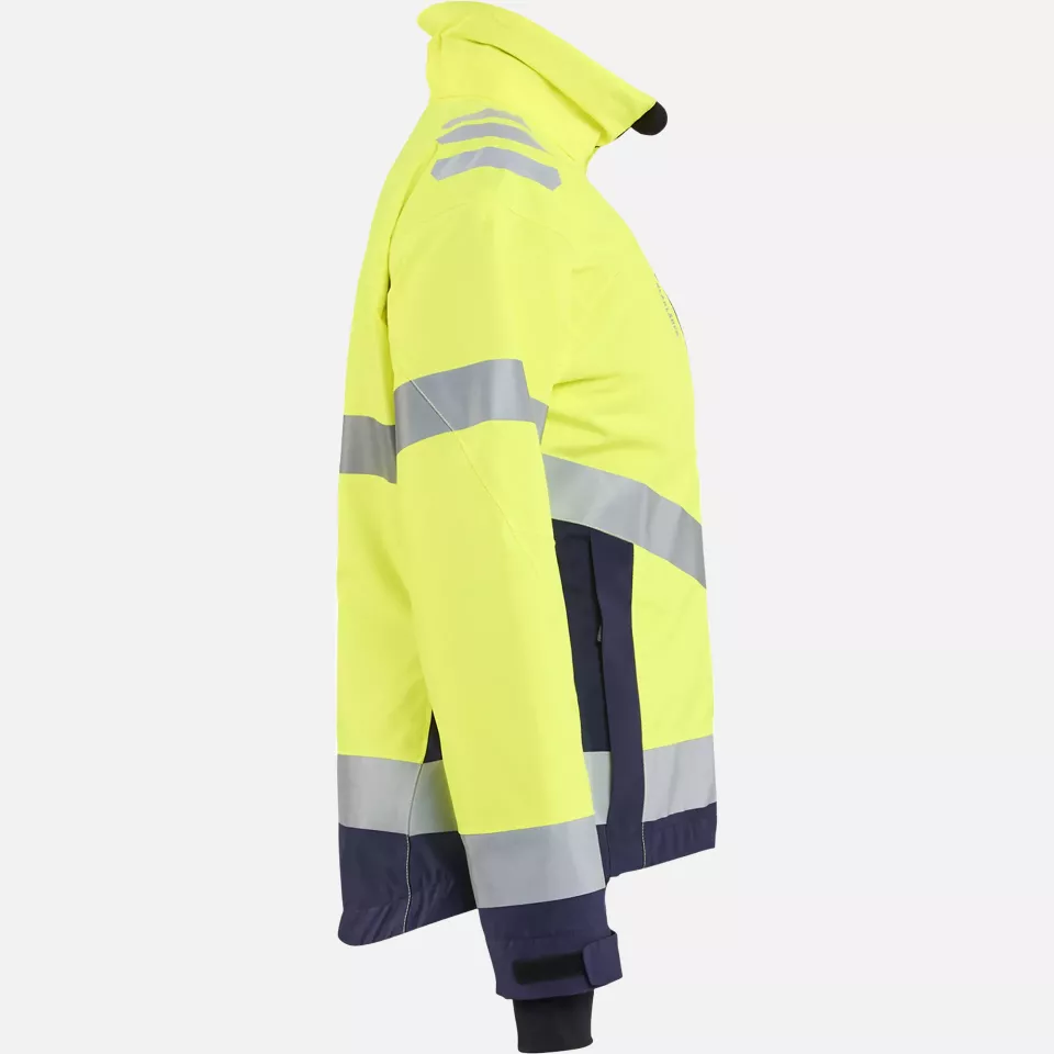 Blaklader 476219773389, Women's High Vis Winter Jacket Lightly Lined, High Vis Yellow/Navy Blue, image 2, gallery thumbnail