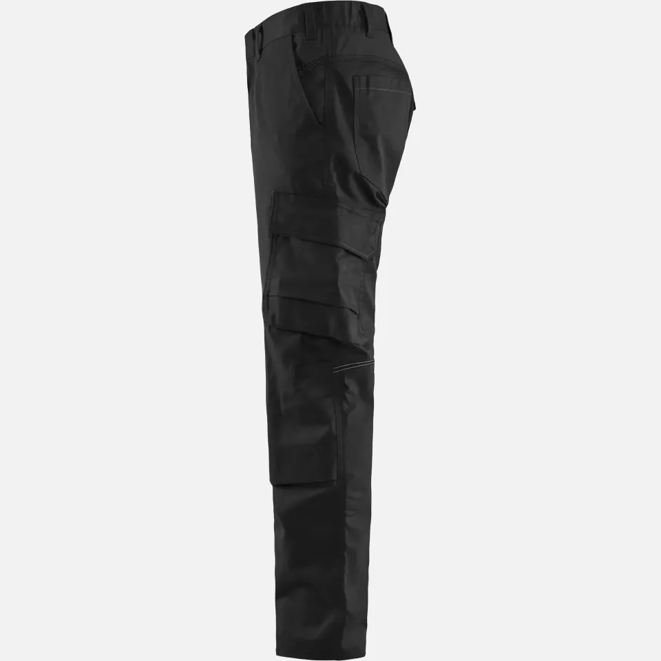 Blaklader 144818329900, Industrie Stretch Arbeitshose mit Kniepolstertaschen, Schwarz, image 3, gallery thumbnail